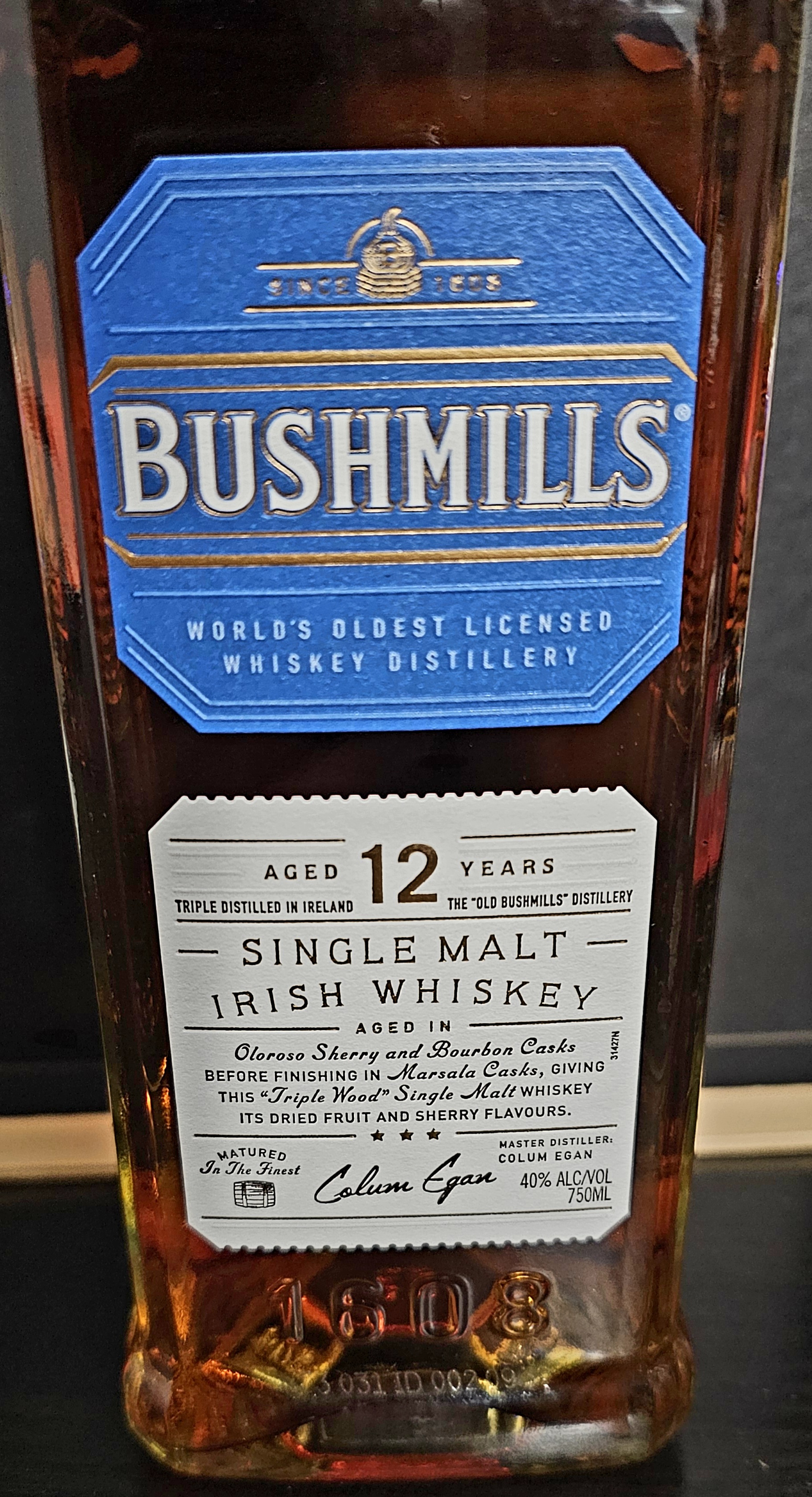 SHORT REVIEW: Bushmills 12 Year Single Malt Irish Whiskey