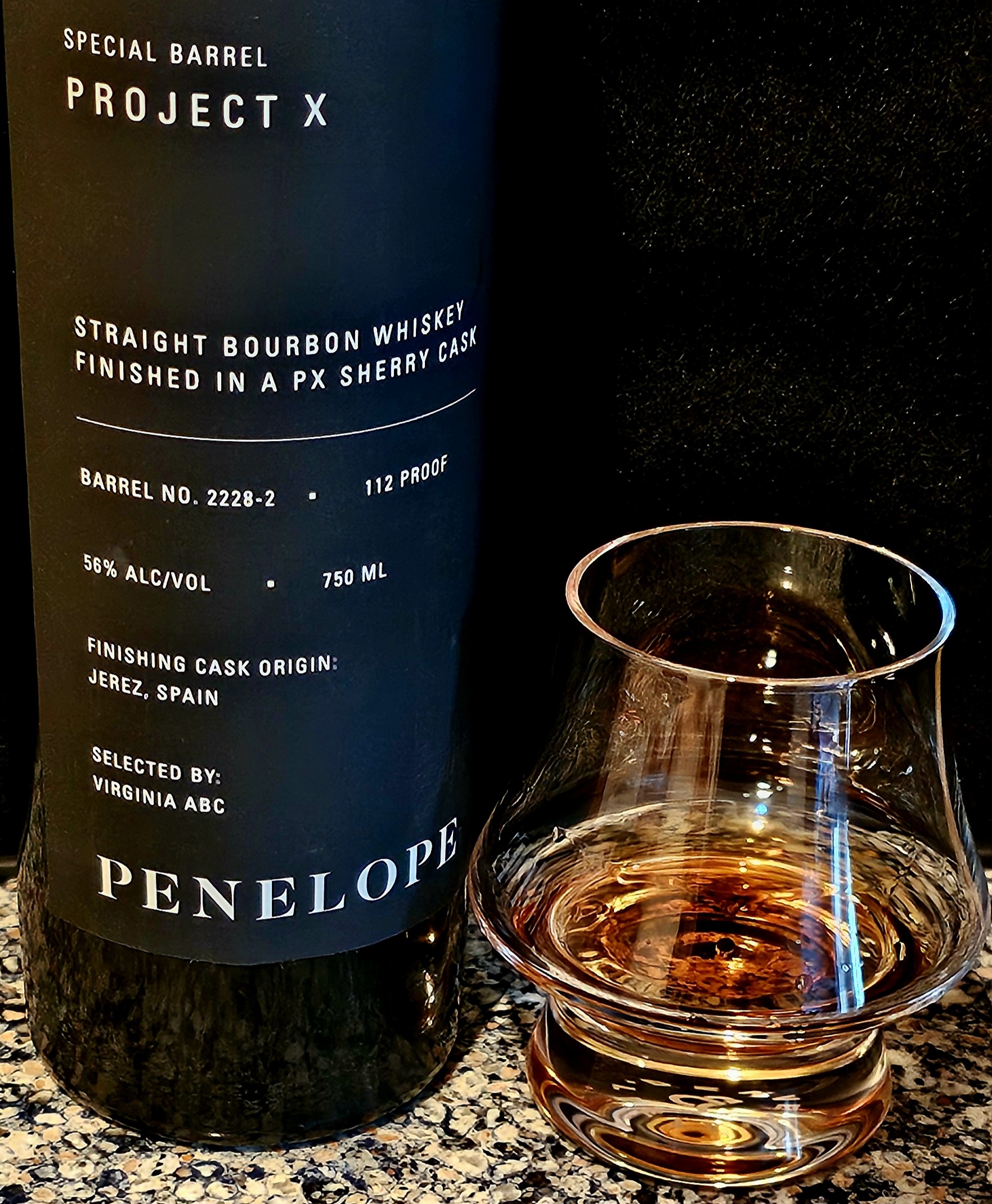 SHORT REVIEW: Penelope Project X – VA ABC, PX Sherry Cask Finished Straight Bourbon (Barrel 2228-2)