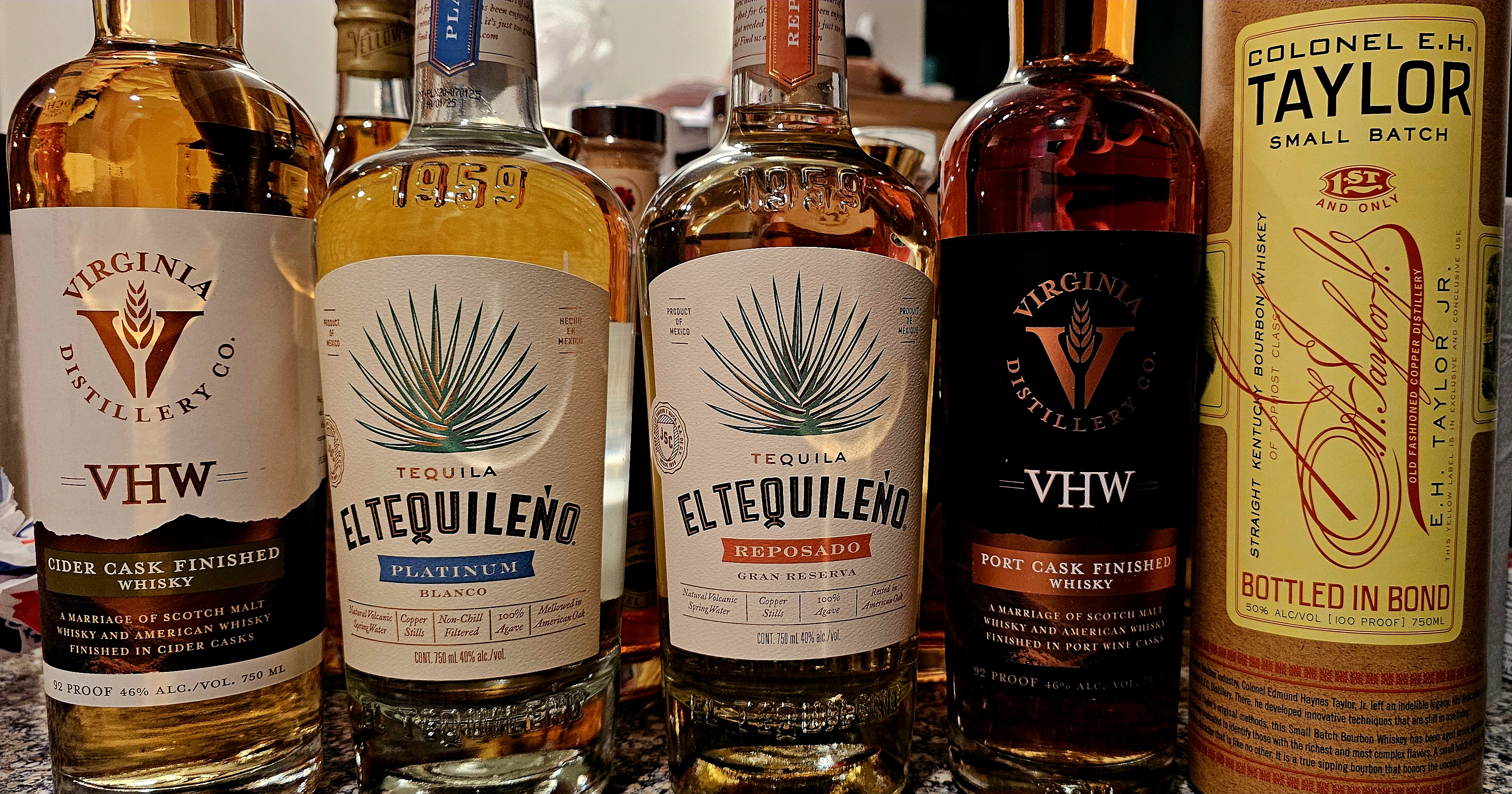 Two Tequilas & a New E.H. Taylor, Jr. Small Batch Bourbon: The Bottle Share Cabinet Continues to Expand