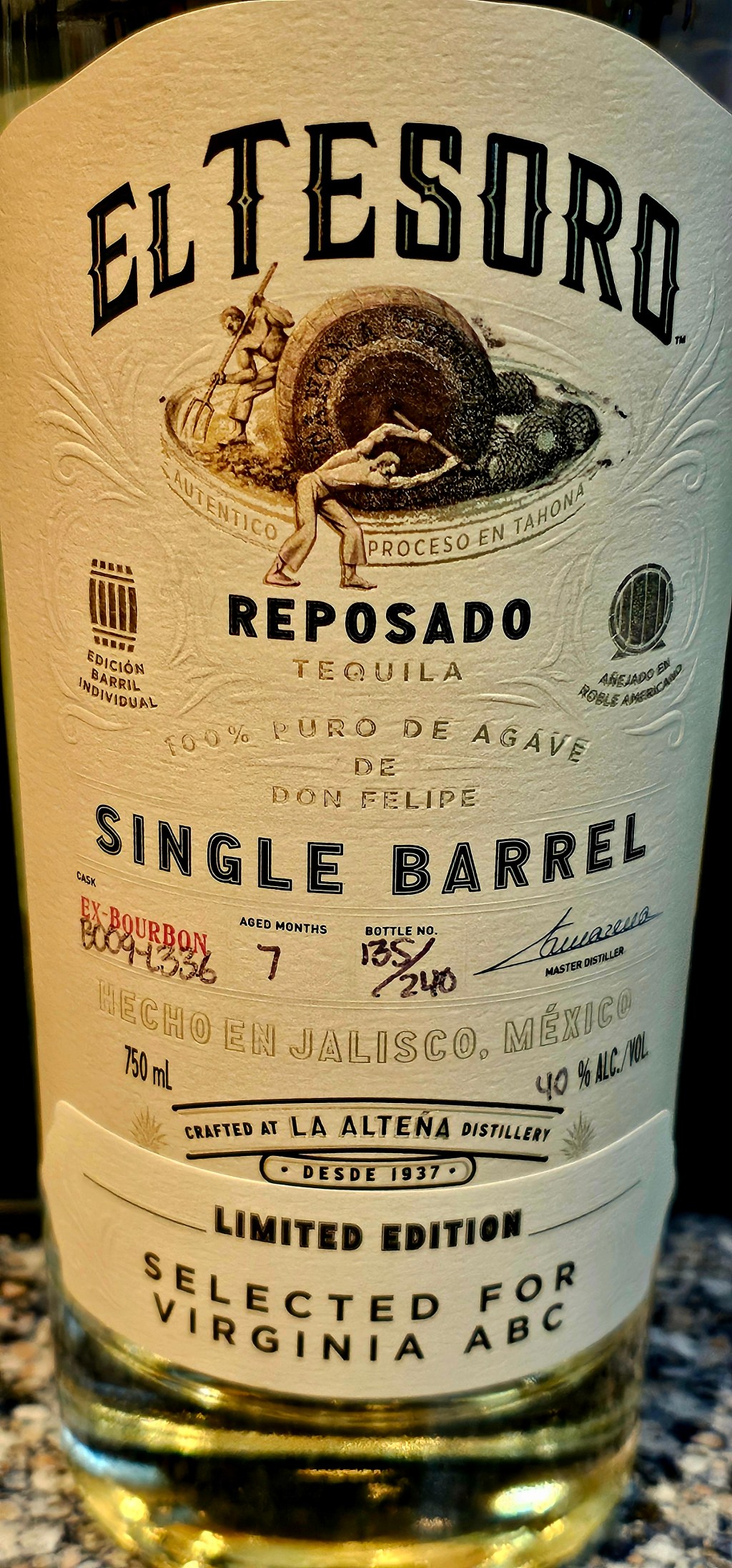 SHORT REVIEW: El Tesoro Reposado Tequila – Virginia ABC Single Barrel&nbsp;(2024)