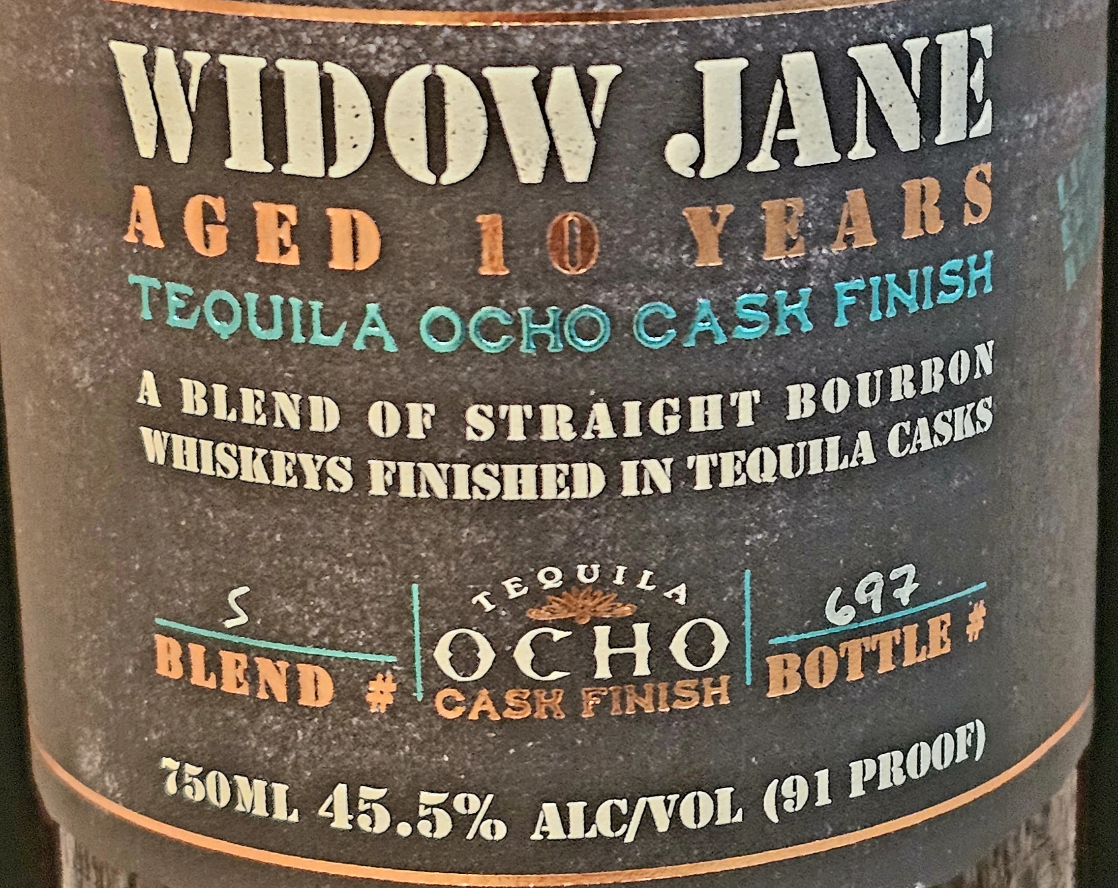 NEW BOTTLE HIGHLIGHT SERIES: Widow Jane 10-Year Blended Bourbon – Tequila Ocho Cask Finish